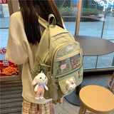 Kylethomasw Japanese Fashion Backpack Women School Bags For Teenage Girls Multipockets Mesh Nylon Backpacks Mochila Feminina Bag Bolsa Mujer