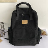 Kylethomasw Schoolbag Female college students fashion trend simple corduroy backpack winter versatile portable backpack small