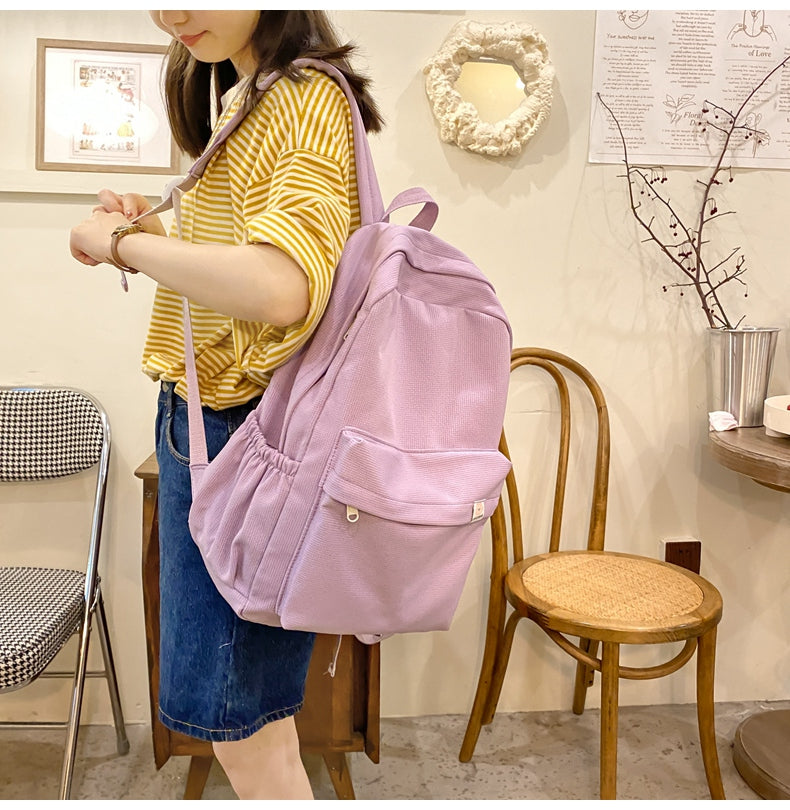 New Waterproof Nylon Women Backpack Female Travel Bag Backpacks Schoolbag for Teenage Girls Solid Color Bookbag Mochila Bookbag
