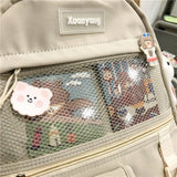 Kylethomasw Japanese Fashion Backpack Women School Bags For Teenage Girls Multipockets Mesh Nylon Backpacks Mochila Feminina Bag Bolsa Mujer