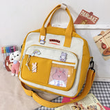 Kylethomasw 3 In 1 Fashion Lady Backpack High Quality Nylon Shoulder Bags for Women School Teenager Girls Travel Backpacks Cute Mochila