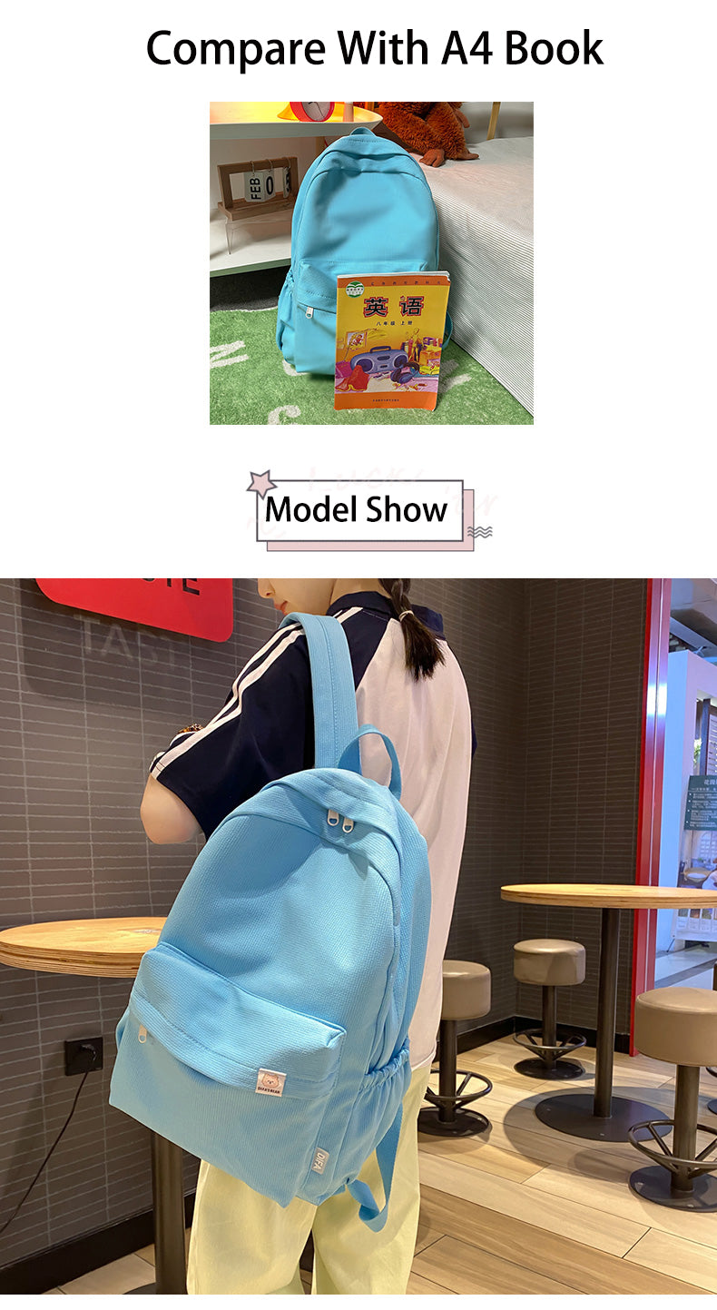 New Waterproof Nylon Women Backpack Female Travel Bag Backpacks Schoolbag for Teenage Girls Solid Color Bookbag Mochila Bookbag