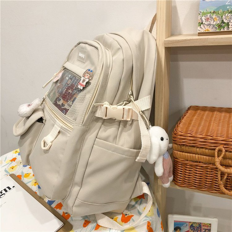 Kylethomasw Japanese Fashion Backpack Women School Bags For Teenage Girls Multipockets Mesh Nylon Backpacks Mochila Feminina Bag Bolsa Mujer