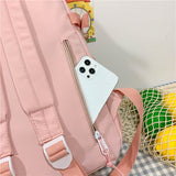 2022  Women Large Capacity Travel Backpack Female Multi-pocket College Waterproof School Bags Transparent Pocket Laptop Backpacks