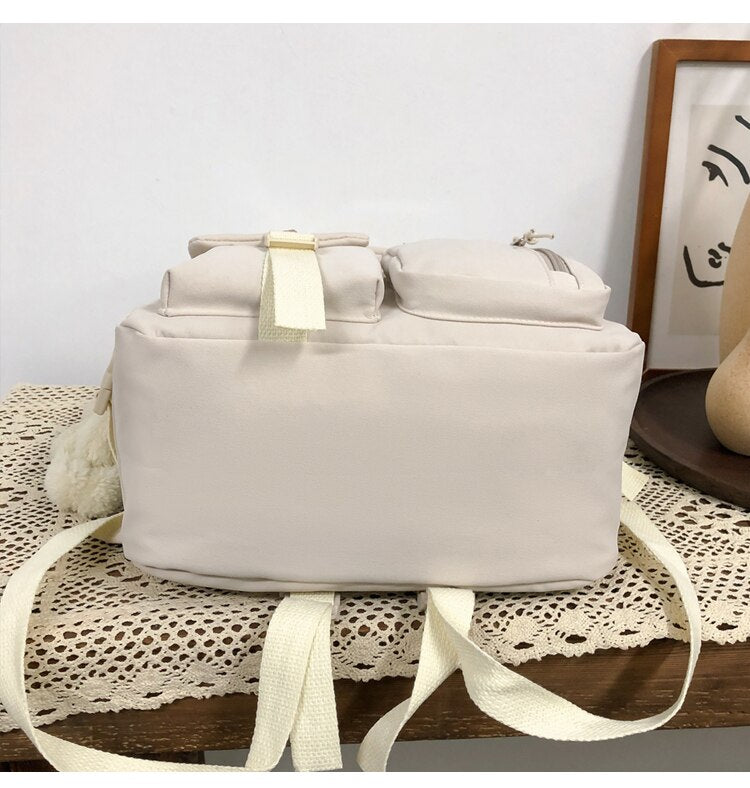 Kylethomasw Women Harajuku Cute Backpack Nylon Student School Bag Laptop Ladies Kawaii Backpacks Girl Fashion Book Bags Female Trendy Travel