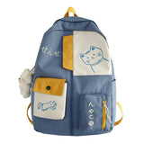 EST 2022 Women Backpack New Kawaii Patchwork Female Large Capacity Waterproof Nylon Shoulders School Bag Preppy Mochila Bolsa