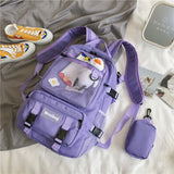 Kylethomasw  Waterproof Oxford Women Backpack Fashion Unisex Net Pocket School Bags For Teenage Bagpack Large Capacity Travel Backpack