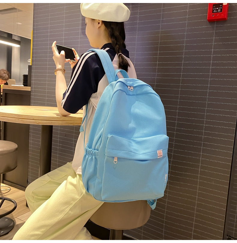New Waterproof Nylon Women Backpack Female Travel Bag Backpacks Schoolbag for Teenage Girls Solid Color Bookbag Mochila Bookbag
