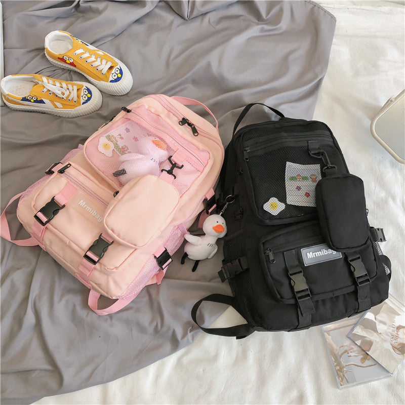 Kylethomasw  Waterproof Oxford Women Backpack Fashion Unisex Net Pocket School Bags For Teenage Bagpack Large Capacity Travel Backpack