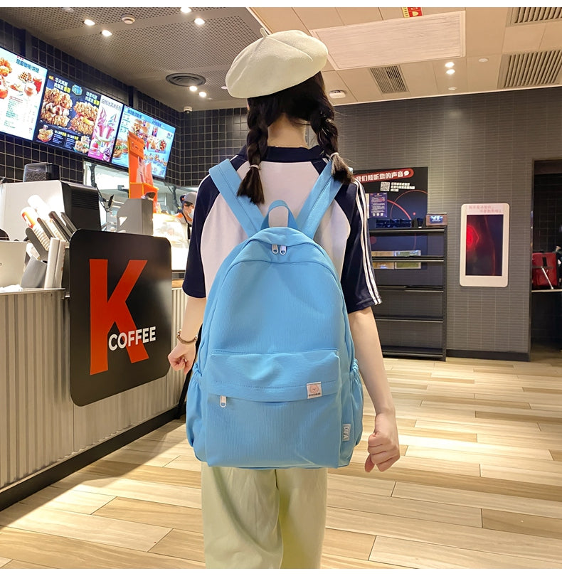 New Waterproof Nylon Women Backpack Female Travel Bag Backpacks Schoolbag for Teenage Girls Solid Color Bookbag Mochila Bookbag