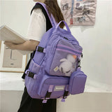 Kylethomasw  Waterproof Oxford Women Backpack Fashion Unisex Net Pocket School Bags For Teenage Bagpack Large Capacity Travel Backpack