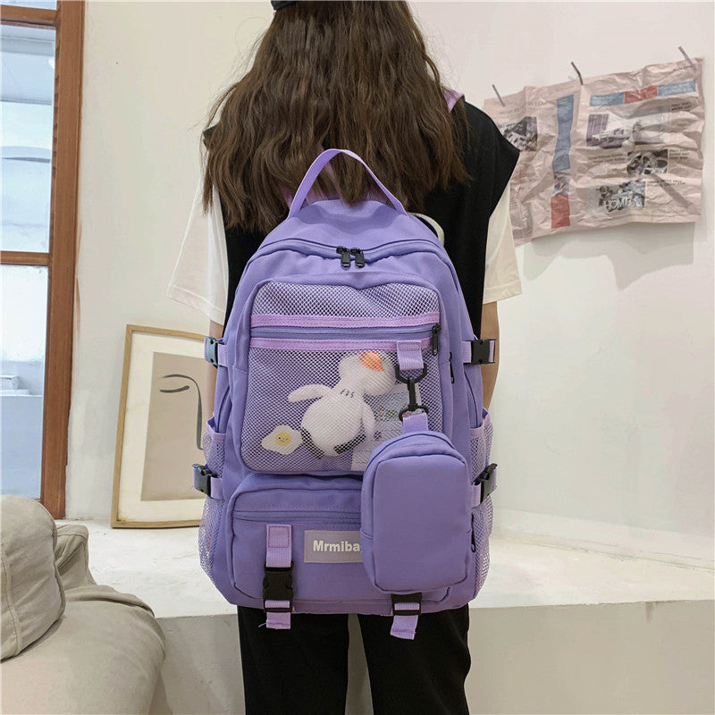 Kylethomasw  Waterproof Oxford Women Backpack Fashion Unisex Net Pocket School Bags For Teenage Bagpack Large Capacity Travel Backpack