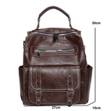 Women Leather Backpack Female Fashion Rucksack Designer Vintage Shoulder Bag Escola Large Capacity School Bag Backpacks Mochila