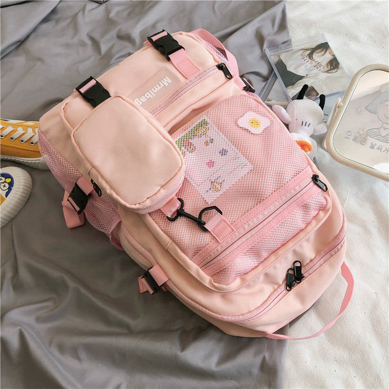 Kylethomasw  Waterproof Oxford Women Backpack Fashion Unisex Net Pocket School Bags For Teenage Bagpack Large Capacity Travel Backpack