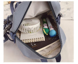 Kylethomasw korean style small mini backpack for women school small bag mochila Multi pocket Girl Ring Buckle portable bear women's backpack