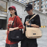 Kylethomasw Korean Fashion Casual Nylon Bag Women&Men Unisex Shoulder Bag Collage Student Crossbody Bags School Book Bag Messenger Bag Bolso