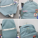 Kylethomasw Waterproof Nylon Men Women School Backpack Fashion Travel Lady Bag Trendy Girl Boy Laptop College Backpack Female Male Book Bags