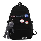 Kylethomasw Waterproof Nylon Men Women School Backpack Fashion Travel Lady Bag Trendy Girl Boy Laptop College Backpack Female Male Book Bags