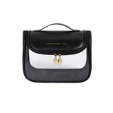 Kylethomasw New Makeup Bags Waterproof PU Leather Handbags Transparent Cosmetic Bag Women Elegant Tote Travel Cosmetic Organizer Bags