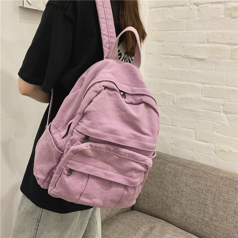 Kylethomasw Soft Canvas Woman School Backpack Man College Student Travel Rucksack A4 Book Schoolbag For Teenage Girl Boy New Mochila