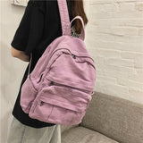 Kylethomasw Soft Canvas Woman School Backpack Man College Student Travel Rucksack A4 Book Schoolbag For Teenage Girl Boy New Mochila