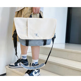 Panelled Women Bags 2022 Japanese Cute Girls Crossbody Bag Large Capacity Student Shoulder Bag Luxury Ladies Men Book Bags New