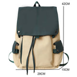 Kylethomasw Large Capacity Waterproof Women Backpack Multi-pocket College Teenage Girl's Draw String Schoolbag Laptop Backpack Men Bookbag