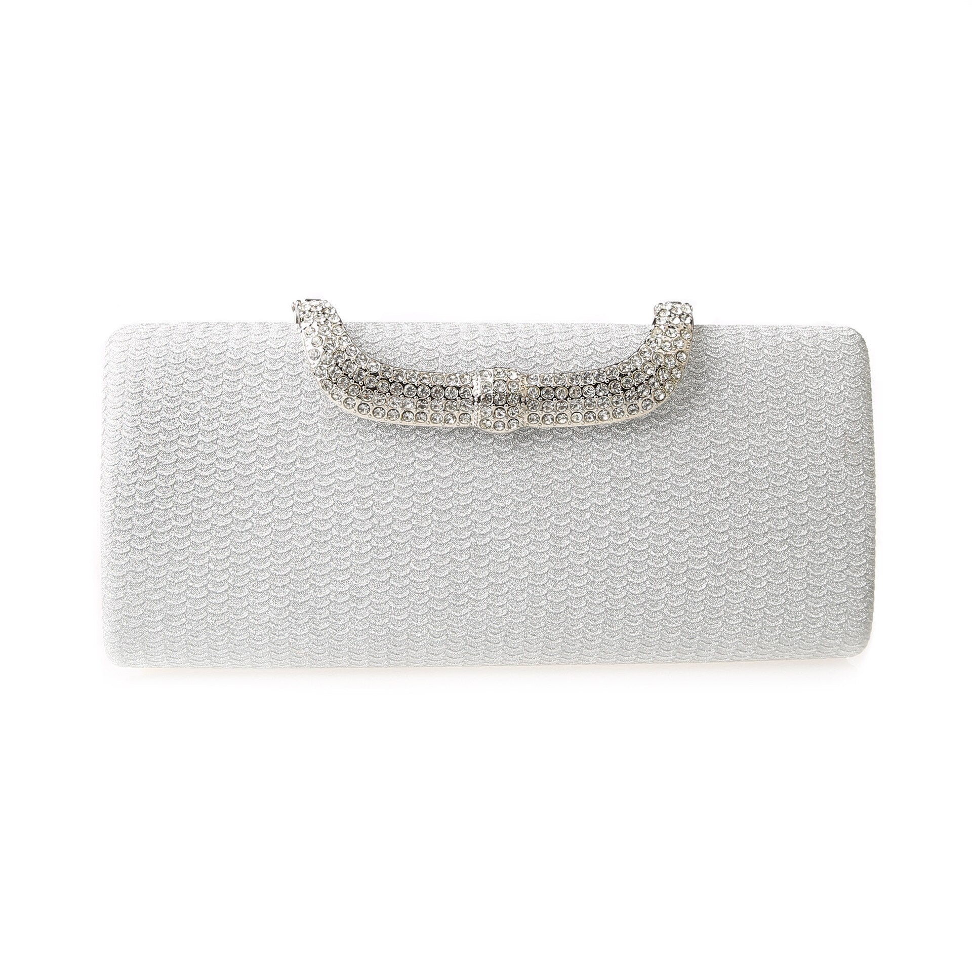 2022 New Trend Long Rhinestone Handbag Fashion Flash Banquet Purse Evening Bag Small Square Bag Z357