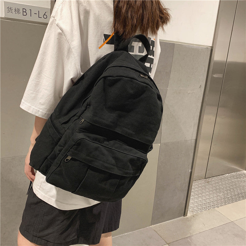 Kylethomasw Soft Canvas Woman School Backpack Man College Student Travel Rucksack A4 Book Schoolbag For Teenage Girl Boy New Mochila