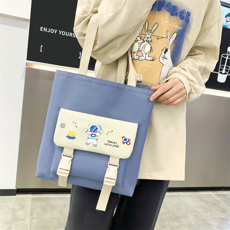 Kylethomasw 4 Pcs Women's Backpack Cartoon Print Cute Student School Bag For Teenage Girls Boys Waterproof Travel Rucksack Mochila 2022 New