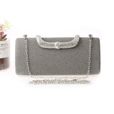2022 New Trend Long Rhinestone Handbag Fashion Flash Banquet Purse Evening Bag Small Square Bag Z357