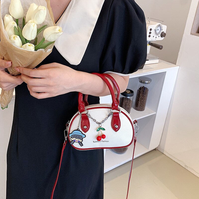 Small PU Leather Handbags For Women 2022 Designer Luxury Shoulder Crossbody Bags Female Short Handle Tote Purses