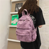 Kylethomasw Soft Canvas Woman School Backpack Man College Student Travel Rucksack A4 Book Schoolbag For Teenage Girl Boy New Mochila