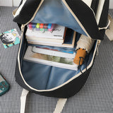 Kylethomasw 4 Pcs Women's Backpack Cartoon Print Cute Student School Bag For Teenage Girls Boys Waterproof Travel Rucksack Mochila 2022 New