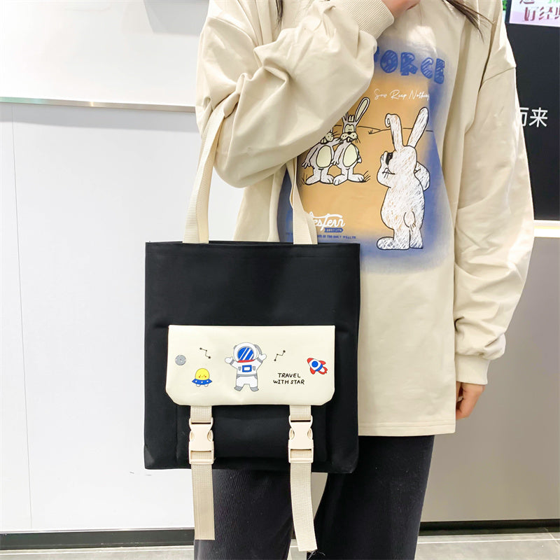 Kylethomasw 4 Pcs Women's Backpack Cartoon Print Cute Student School Bag For Teenage Girls Boys Waterproof Travel Rucksack Mochila 2022 New