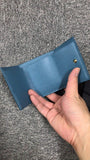 WR Short Three Fold Leather Wallet 2022 New Fashion Women's Cowhide Cabinet Color Contrast Multi Card Pocket Wallet