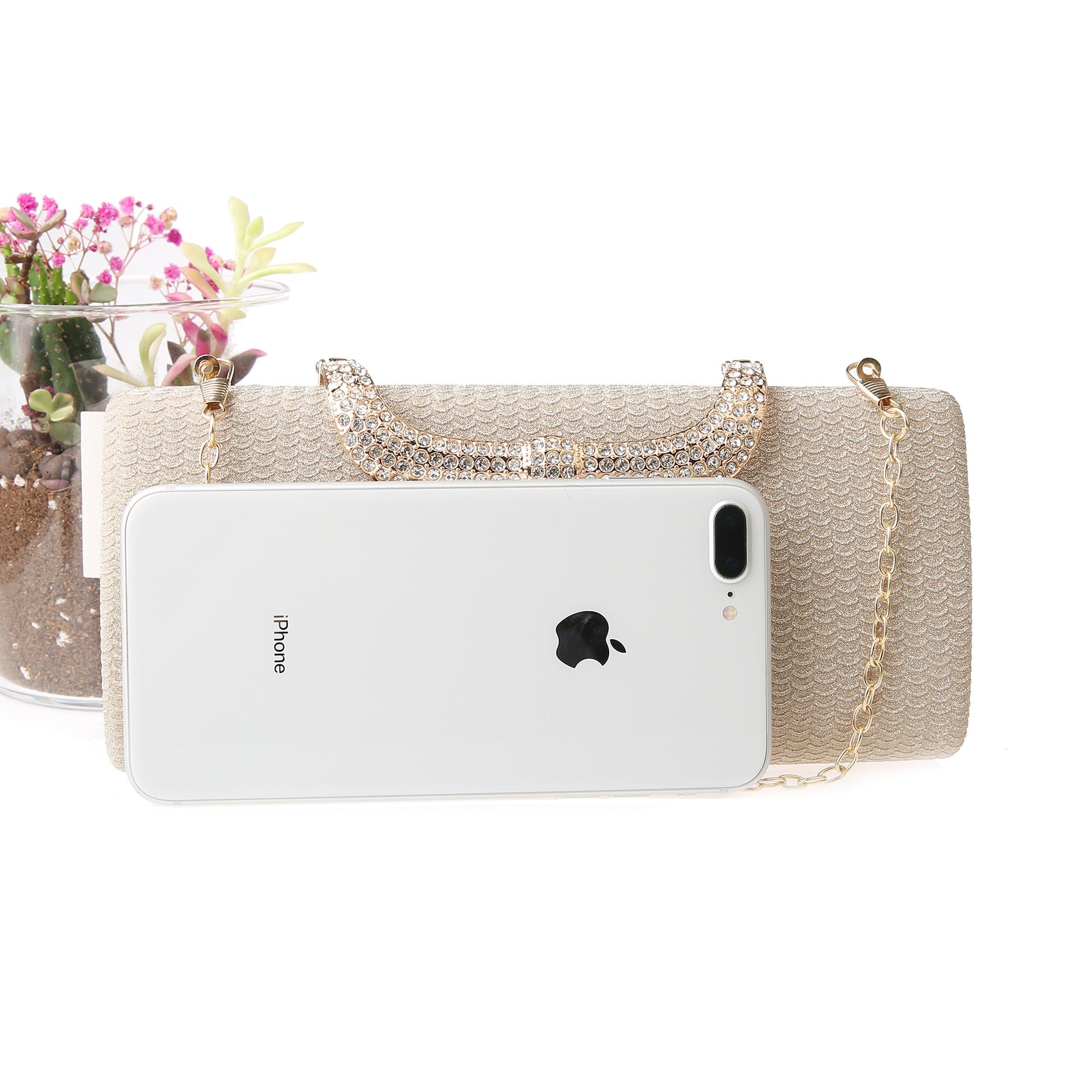 2022 New Trend Long Rhinestone Handbag Fashion Flash Banquet Purse Evening Bag Small Square Bag Z357