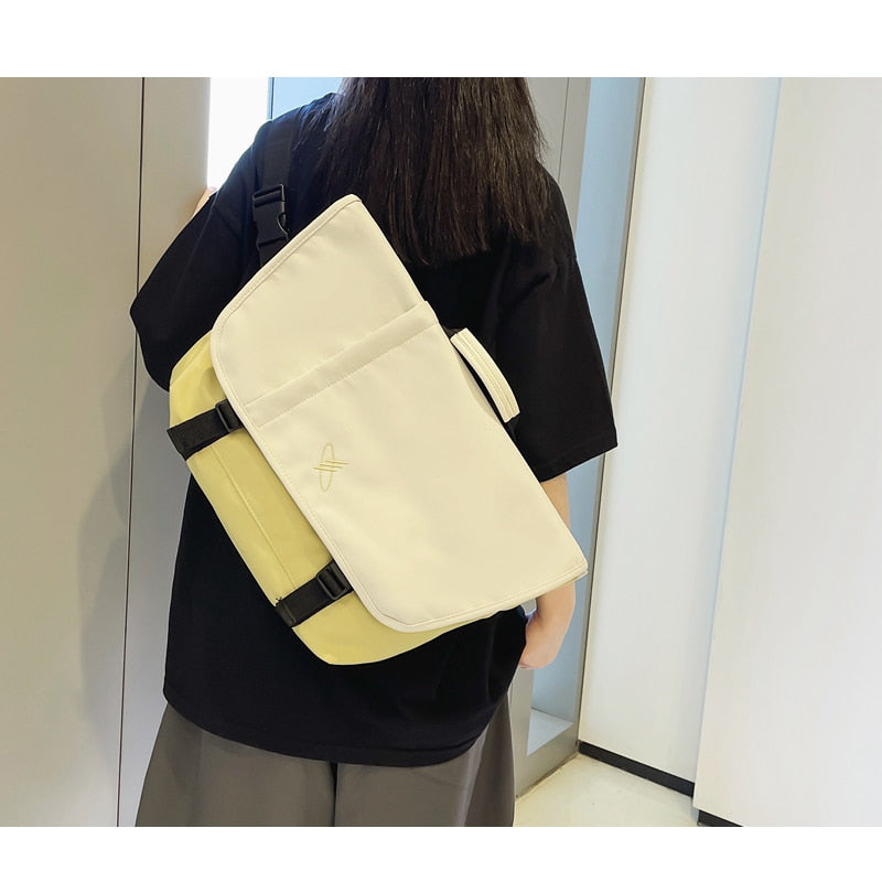 Panelled Women Bags 2022 Japanese Cute Girls Crossbody Bag Large Capacity Student Shoulder Bag Luxury Ladies Men Book Bags New