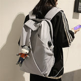 Kylethomasw Fashion irregular men's backpack Simple Unisex Student school bag Women large capacity travel backpack Laptop Bags mochilas NEW