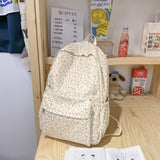 Kylethomasw Cute Women Backpack Nylon Female Casual Travel Bag High Quality Flower School Backpack for Teenage Girls Book Bags Knapsack