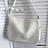 Kylethomasw Korean Fashion Casual Nylon Bag Women&Men Unisex Shoulder Bag Collage Student Crossbody Bags School Book Bag Messenger Bag Bolso