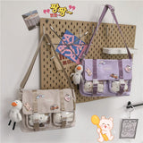 Kylethomasw Japanese Preppy Style School Bags For Teenage Girls Transparent Pockets Itabag Satchels Big Nylon Bag Messenger Crossbody Bags