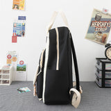 Kylethomasw 4 Pcs Women's Backpack Cartoon Print Cute Student School Bag For Teenage Girls Boys Waterproof Travel Rucksack Mochila 2022 New