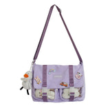 Kylethomasw Japanese Preppy Style School Bags For Teenage Girls Transparent Pockets Itabag Satchels Big Nylon Bag Messenger Crossbody Bags