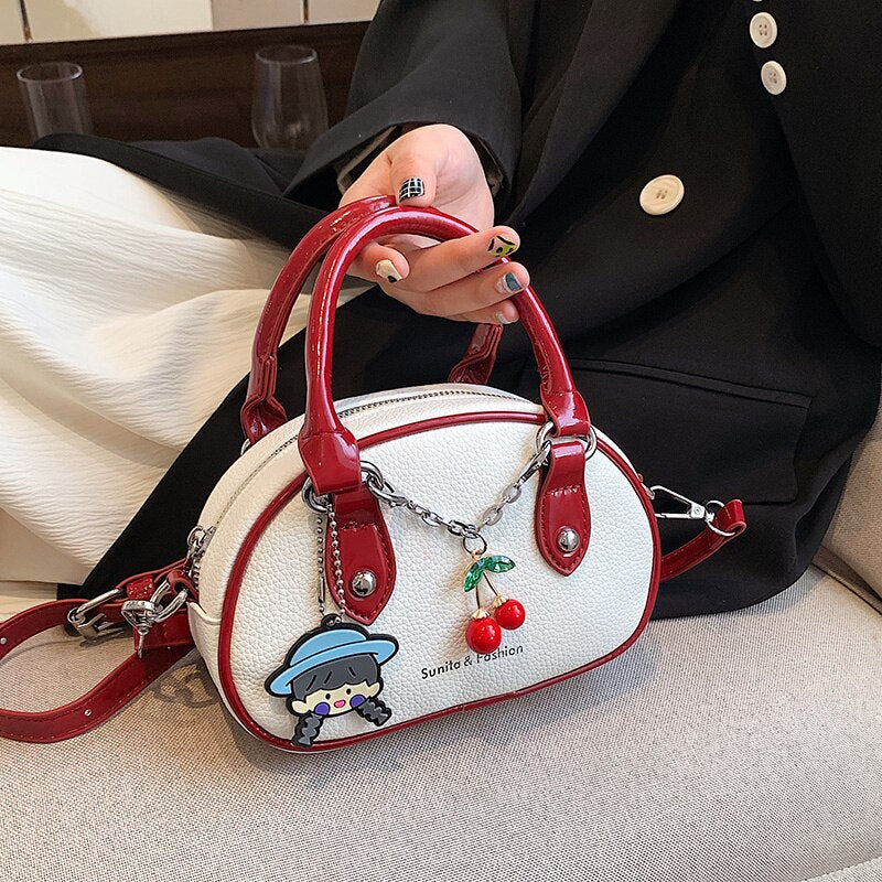 Small PU Leather Handbags For Women 2022 Designer Luxury Shoulder Crossbody Bags Female Short Handle Tote Purses