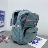 Kylethomasw Waterproof Nylon Men Women School Backpack Fashion Travel Lady Bag Trendy Girl Boy Laptop College Backpack Female Male Book Bags