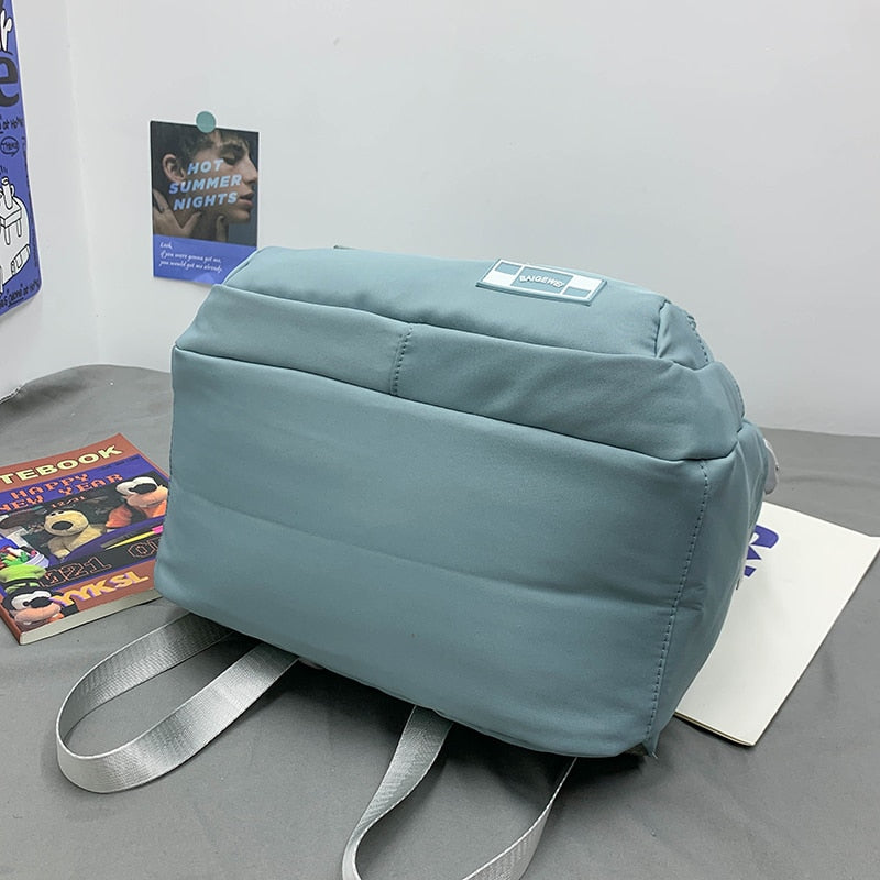 Kylethomasw Waterproof Nylon Men Women School Backpack Fashion Travel Lady Bag Trendy Girl Boy Laptop College Backpack Female Male Book Bags