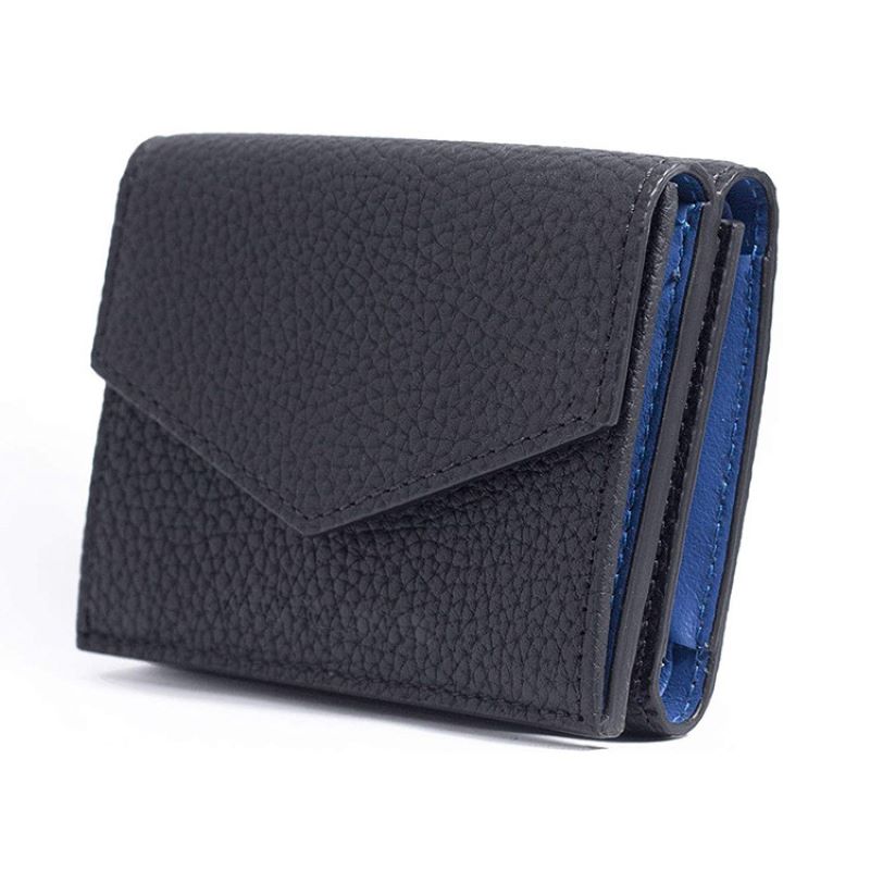 WR Short Three Fold Leather Wallet 2022 New Fashion Women's Cowhide Cabinet Color Contrast Multi Card Pocket Wallet