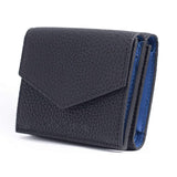 WR Short Three Fold Leather Wallet 2022 New Fashion Women's Cowhide Cabinet Color Contrast Multi Card Pocket Wallet