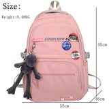 Kylethomasw Waterproof Nylon Men Women School Backpack Fashion Travel Lady Bag Trendy Girl Boy Laptop College Backpack Female Male Book Bags